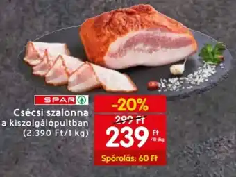 Spar SPAR Csécsi szalonna 10 dkg ajánlat