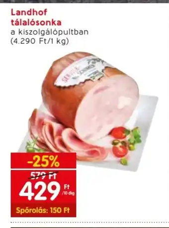Spar Landhof tálalósonka 10 dkg ajánlat