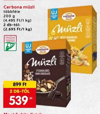 Spar Cerbona müzli 200 g ajánlat