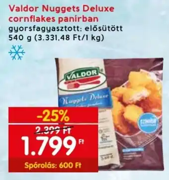 Spar Valdor Nuggets Deluxe cornflakes panírban 540 G ajánlat