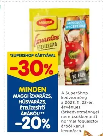 Spar MINDEN MAGGI ÍZVARÁZS, HÚSVARÁZS, ÉTELÍZESÍTŐ ÁRÁBÓL! ajánlat