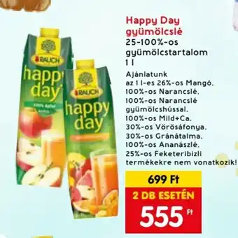 Spar Happy Day gyümölcslé 1 l ajánlat