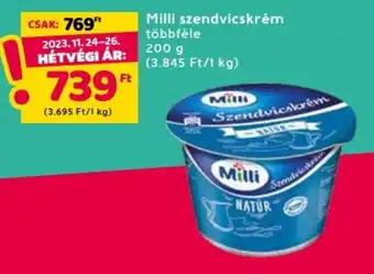 Spar Milli szendvicskrém 200 g ajánlat