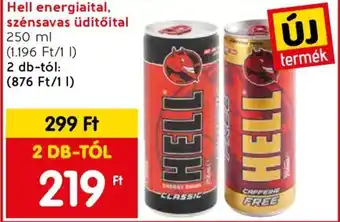 Spar Hell energiaital, szénsavas üdítőital 250 ml ajánlat