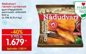 Spar Nádudvari rántott csirkemell 600 g ajánlat