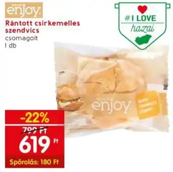 Rántott csirkemelles szendvics 1 db