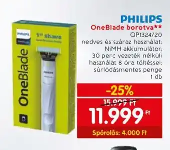 Spar PHILIPS OneBlade borotva 1 db ajánlat