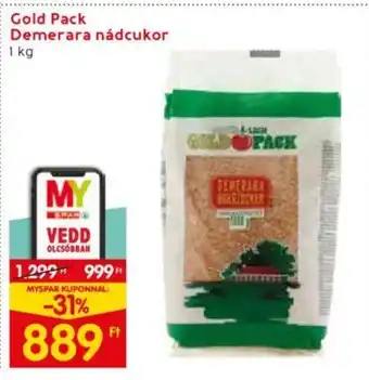 Spar Gold Pack Demerara nádcukor 1 kg ajánlat