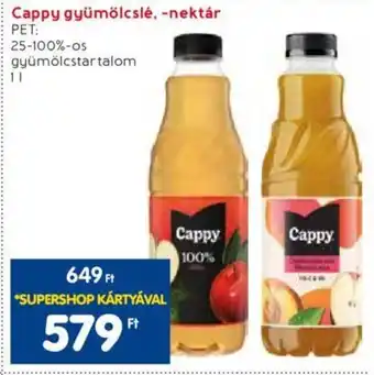 Spar Cappy gyümölcslé, -nektár 1 l ajánlat