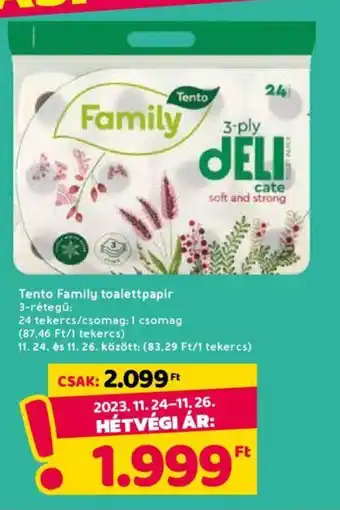 Spar Tento Family toalettpapír ajánlat