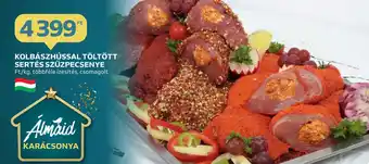 Auchan KOLBÁSZHÚSSAL TÖLTÖTT SERTÉS SZŰZPECSENYE 1kg ajánlat