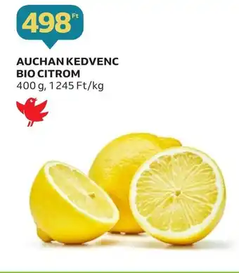 Auchan AUCHAN KEDVENC BIO CITROM 400g ajánlat