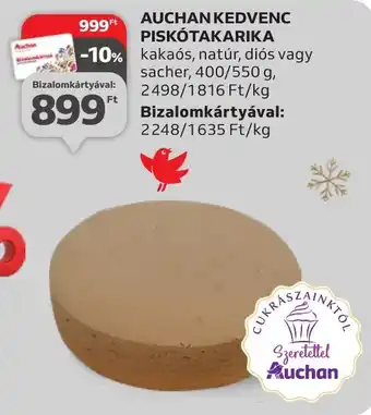 Auchan AUCHAN KEDVENC PISKÓTAKARIKA 550g ajánlat