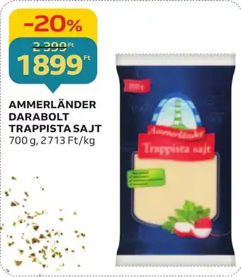 Auchan AMMERLÄNDER DARABOLT TRAPPISTA SAJT 700 g ajánlat