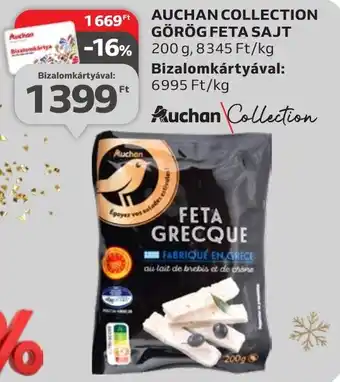Auchan AUCHAN COLLECTION GÖRÖG FETA SAJT 200g ajánlat