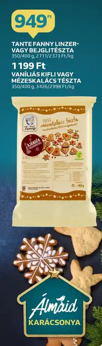Auchan TANTE FANNY LINZER VAGY BEJGLITÉSZTA 400g ajánlat
