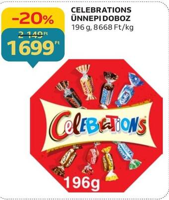 Auchan CELEBRATIONS ÜNNEPI DOBOZ 196 g ajánlat