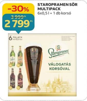 Auchan STAROPRAMEN SÖR MULTIPACK 6x0,5l ajánlat