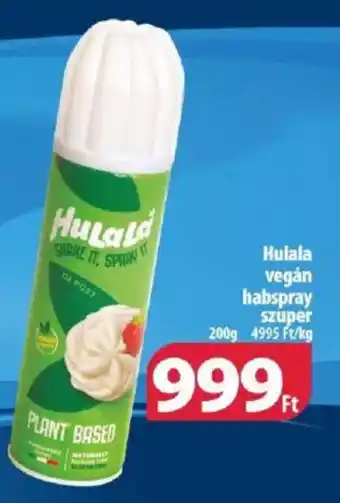 Coop Hulala vegán habspray szuper 200g ajánlat