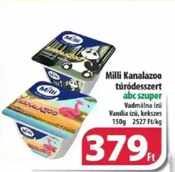 Coop Milli Kanalazoo túródesszert 150g ajánlat
