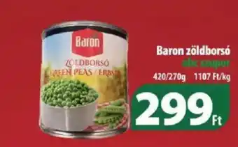 Coop Baron zöldborsó 420g ajánlat