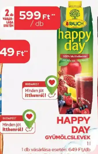 CBA HAPPY DAY GYÜMÖLCSLEVEK 1l ajánlat