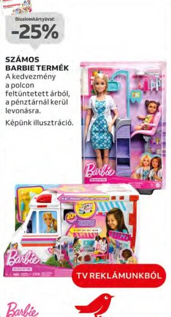 Auchan SZÁMOS BARBIE TERMÉK ajánlat