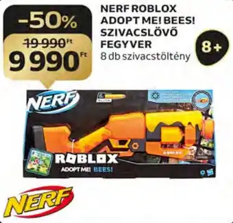 Auchan NERF ROBLOX ADOPT ME! BEES! SZIVACSLÖVŐ FEGYVER 8 db ajánlat