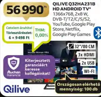 Auchan QILIVE Q32HA231B HD ANDROID TV 1 db ajánlat