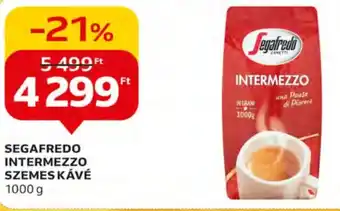 Auchan SEGAFREDO INTERMEZZO SZEMES KÁVÉ 1000 g ajánlat