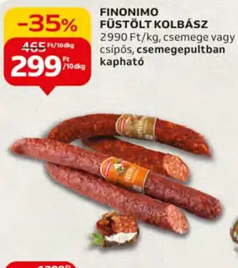 Auchan FINONIMO FÜSTÖLT KOLBÁSZ 10 dkg ajánlat
