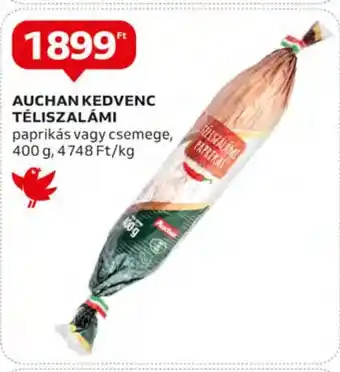 Auchan AUCHAN KEDVENC TÉLISZALÁMI 400 g ajánlat
