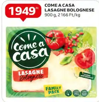 Auchan COME A CASA LASAGNE BOLOGNESE 900 g ajánlat