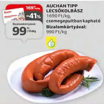 Auchan AUCHAN TIPP LECSÓKOLBÁSZ 10 dkg ajánlat