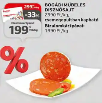 Auchan BOGÁDI MŰBELES DISZNÓSAJT 10 dkg ajánlat