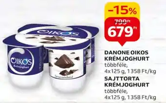 Auchan DANONE OIKOS KRÉMJOGHURT stb. 4 x 125 g ajánlat