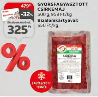 Auchan GYORSFAGYASZTOTT CSIRKEMÁJ 500 g ajánlat