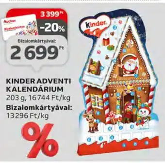Auchan KINDER ADVENTI KALENDÁRIUM 203 g ajánlat