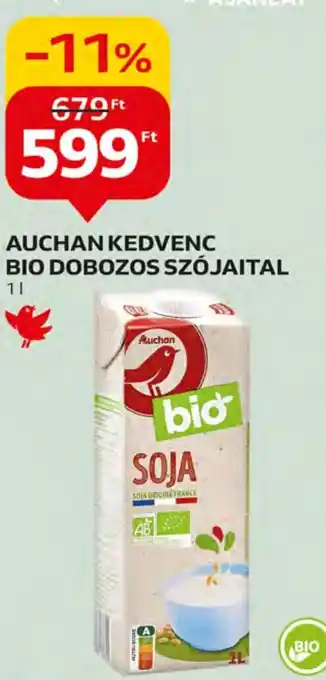 AUCHAN KEDVENC BIO DOBOZOS SZÓJAITAL 1 l