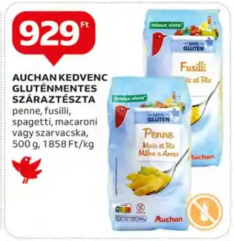 Auchan AUCHAN GLUTÉNMENTES SZÁRAZTÉSZTA 500 g ajánlat