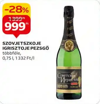 SZOVJETSZKOJE IGRISZTOJE PEZSGŐ 0,75l