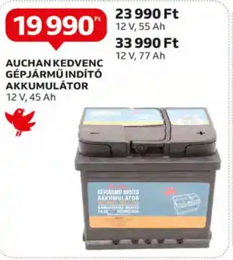 AUCHAN KEDVENC GÉPJÁRMŰ INDÍTÓ AKKUMULÁTOR 1 db