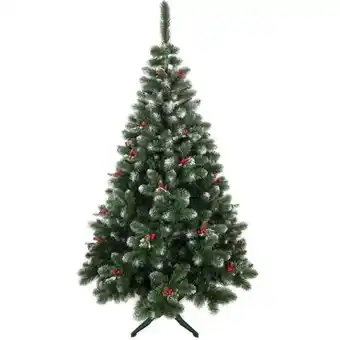 Fenyőtobozokkal és berkenyével díszített karácsonyi fenyőfa 180 cm