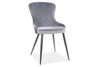 Lutos velvet étkezőszék, 52x91x45, fekete/bluvel 14