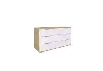 Lumina 3sz komód, 100,6x80x46,2, magasfényű fehér/san marino tölgy