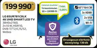 Auchan LG 65UR781COLK 4K UHD SMART LED TV ajánlat