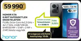 Auchan HONOR X7A KÁRTYAFÜGGETLEN OKOSTELEFON ajánlat