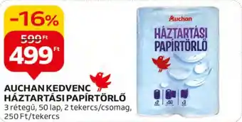 Auchan AUCHAN KEDVENC HÁZTARTÁSI PAPÍRTÖRLŐ ajánlat