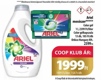 Coop Ariel mosószer 1l ajánlat
