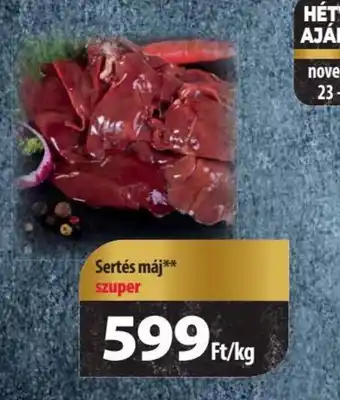 Coop Sertés máj 1kg ajánlat